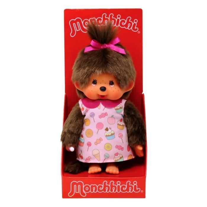 Peluche Monchhichi Pop & Candy - 20 cm - BANDAI