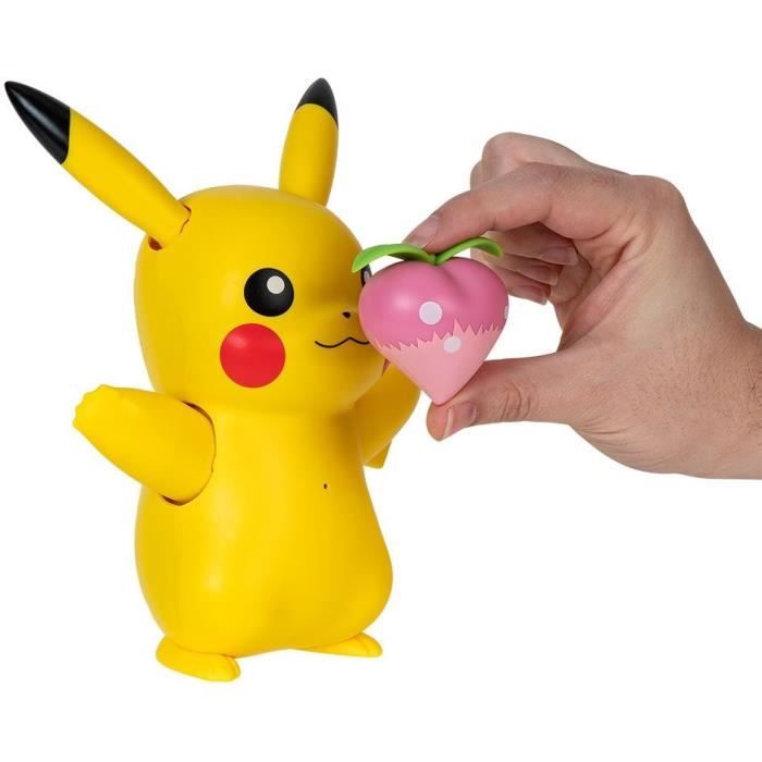 Figurine miniature - BANDAI - PokÈmon Pikachu interactif et ses accessoires - Jouet avec lumieres, sons et mouvements - JW3330