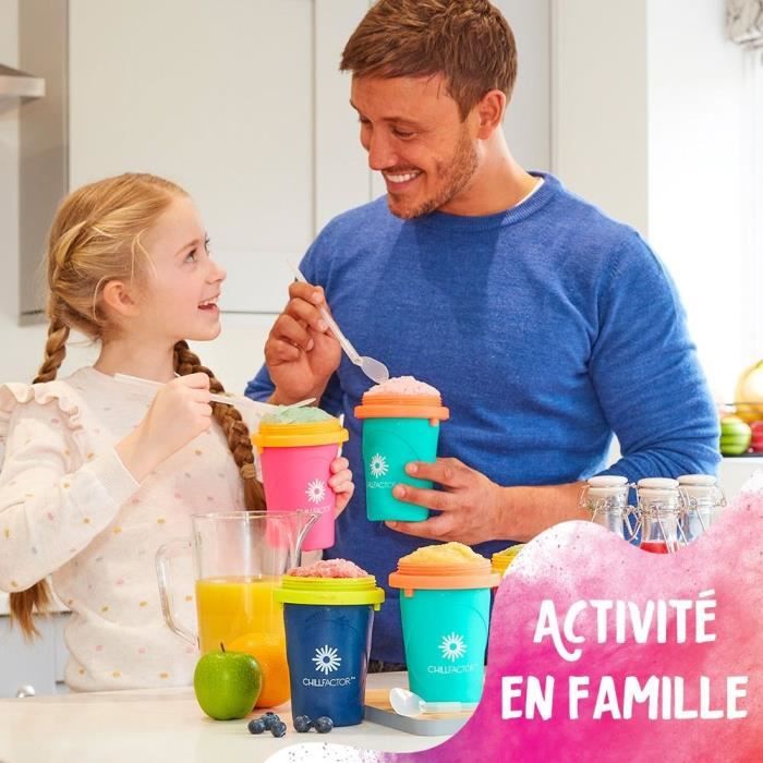 Mug a granité Chillfactor - Bandai - Couleur aléatoire Bleu, Rose ou Vert - fourni avec paille