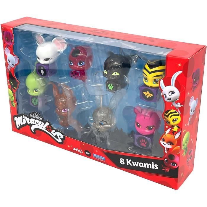 Bandai - Miraculous - Pack de 8 kwamis ñ Collection de Mini-figurines - P50532