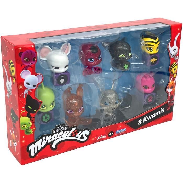 Bandai - Miraculous - Pack de 8 kwamis ñ Collection de Mini-figurines - P50532