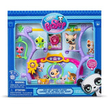 BANDAI - Littlest Pet Shop - Coffret Pets Got Talent - Ensemble de jeu avec 2 animaux, décor et accessoires - BF00558