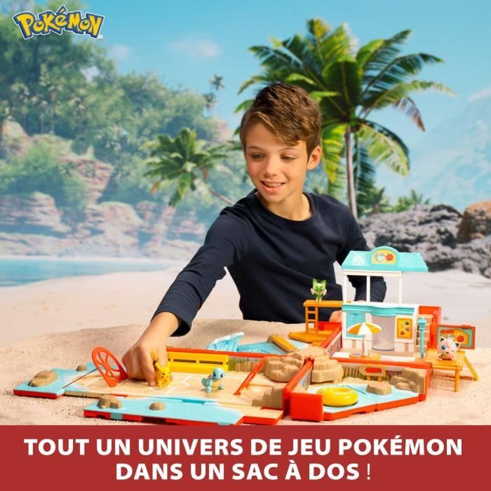 Sac a dos - BANDAI - PokÈmon du dresseur Theme Plage - S'ouvre et devient une super arene