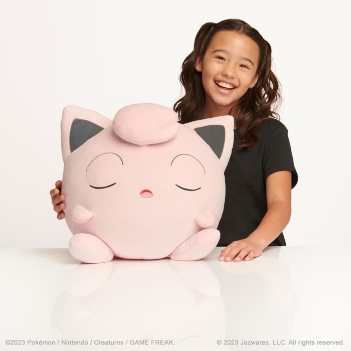 Peluche - BANDAI - PokÈmon Rondoudou (Jigglypuff) - 40 cm, douce et moelleuse