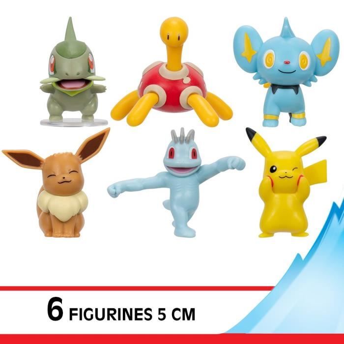 Pack 6 Figurines PokÈmon - BANDAI - JW3614 - 5 cm - Combats PokÈmon