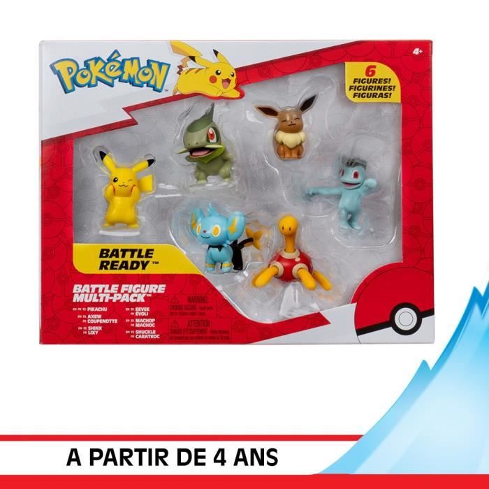 Pack 6 Figurines PokÈmon - BANDAI - JW3614 - 5 cm - Combats PokÈmon