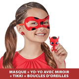 Déguisement Ladybug - Masque Yoyo Miroir Boucles d'oreilles Kwami Tikki - BANDAI - Miraculous Ladybug - Set de transformation