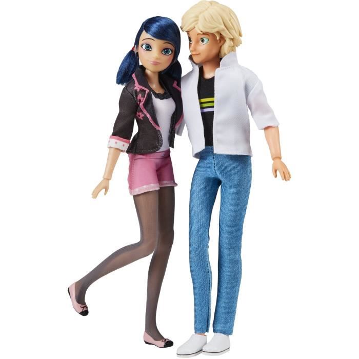Pack de 2 Poupées - BANDAI - Miraculous - P50377 - Marinette & Adrien -  26 cm