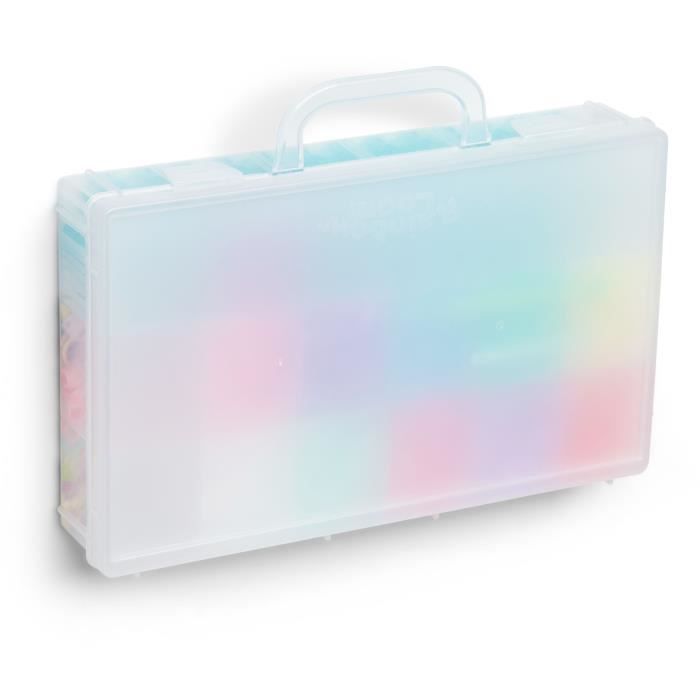 Coffret fabrication automatique de bracelets élastiques - BANDAI - Rainbow Loom Boutique - Contient 4000 Élastiques, Beadmojis...