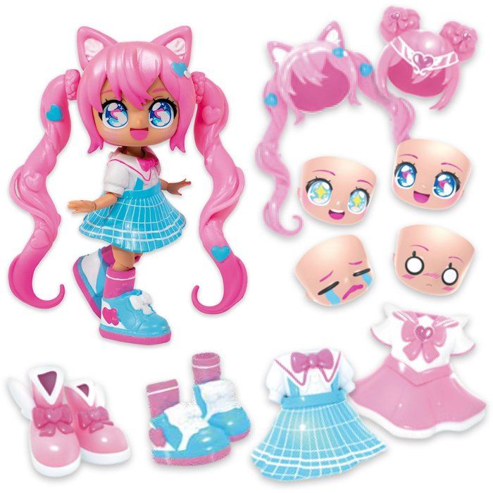Poupée Personalisable - BANDAI - Animakii - HEA26352 - Magicienne et Ecoliere