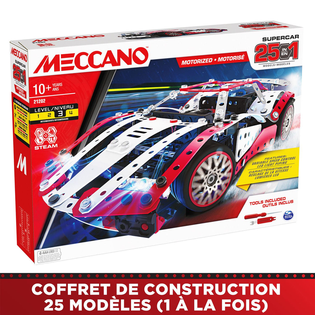 Supercar - BANDAI - Meccano - APM20105 - 25 Modeles