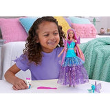 Poupée Barbie - BARBIE - Malibu A Touch of Magic - Cheveux longs 18 cm - Robe fantaisie - Animaux inclus