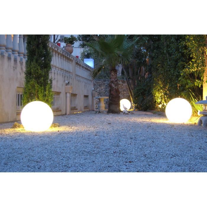LUMISKY - Boule lumineuse filaire pour extérieur LED - blanc BOBBY - Ř60cm culot E27