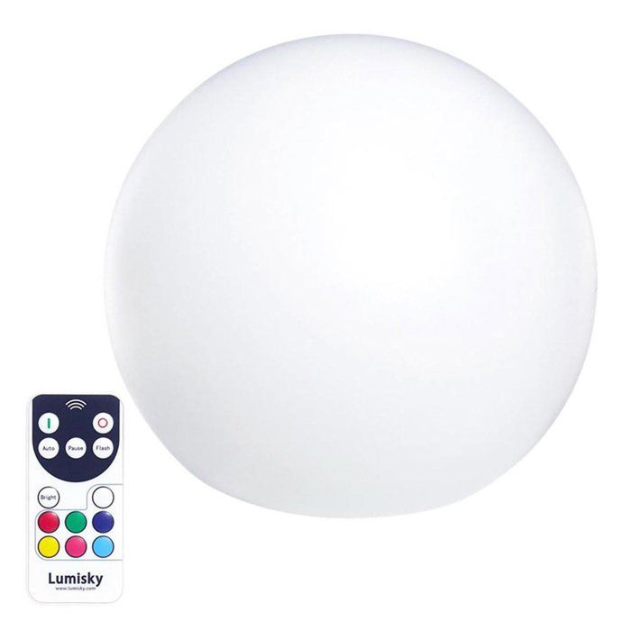 Boule lumineuse flottante - LUMISKY - BOBBY C50 - LED multicolore dimmable - Télécommande - Recharge induction - Ř50 cm