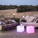 Cube lumineux / tabouret - LUMISKY - CARRY C40 - LED multicolore dimmable - Sans fil - Recharge induction - 40 cm