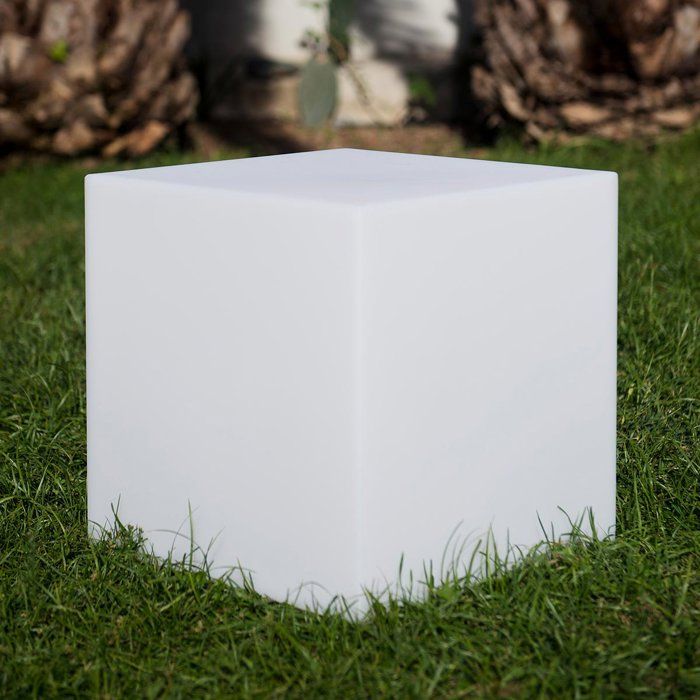 Cube lumineux / tabouret - LUMISKY - CARRY C40 - LED multicolore dimmable - Sans fil - Recharge induction - 40 cm