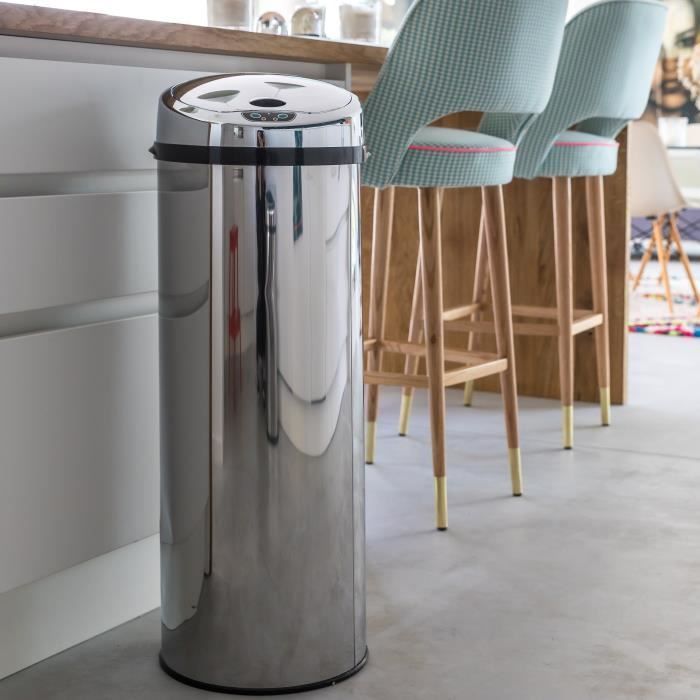 Poubelle de Cuisine Automatique - KITCHEN MOVE - Argent - 42 L