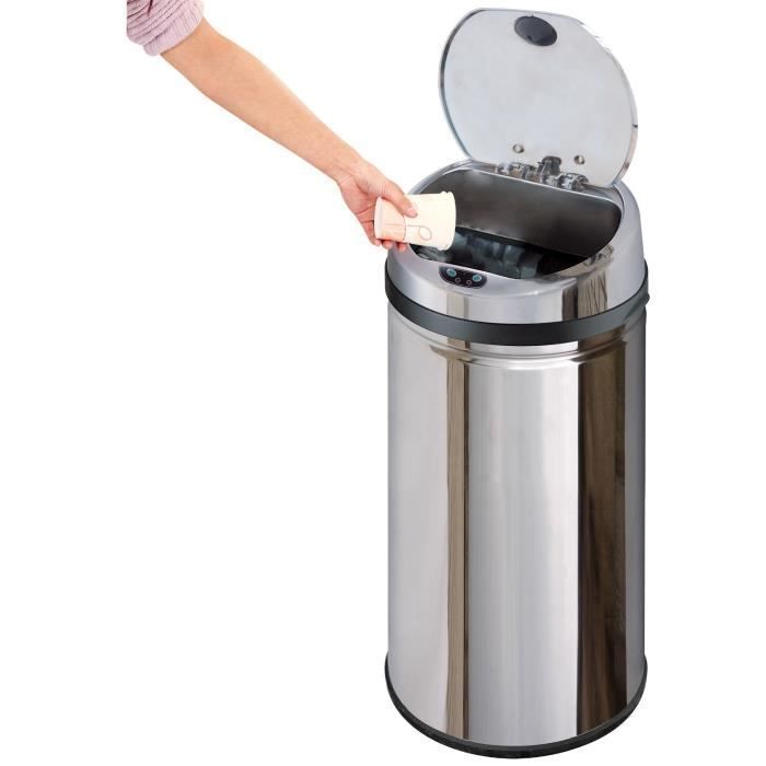 Poubelle de Cuisine Automatique - KITCHEN MOVE - Argent - 42 L