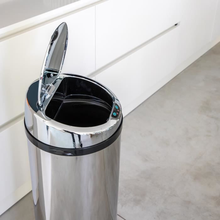 Poubelle de Cuisine Automatique - KITCHEN MOVE - Argent - 42 L