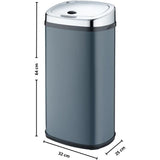 Poubelle de cuisine automatique - LARGO - KITCHEN MOVE - 42 L - Inox gris mat avec cerclage