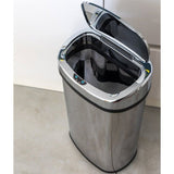 Poubelle de cuisine automatique 80L - Modele MAJESTIC - Acier inox avec cerclage - KITCHEN MOVE