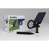 Spot solaire extérieur étanche - LUMISKY - 4 LEDs blanches - 200 Lm - Tete pivotante a 90°C