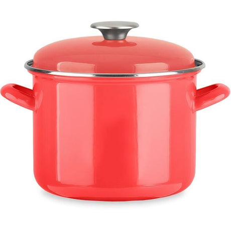 Traiteur - BAUMALU - Tous feux dont induction - Émail 22 x 16 cm - Coloris rouge