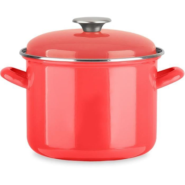 Traiteur - BAUMALU - Tous feux dont induction - Émail 22 x 16 cm - Coloris rouge