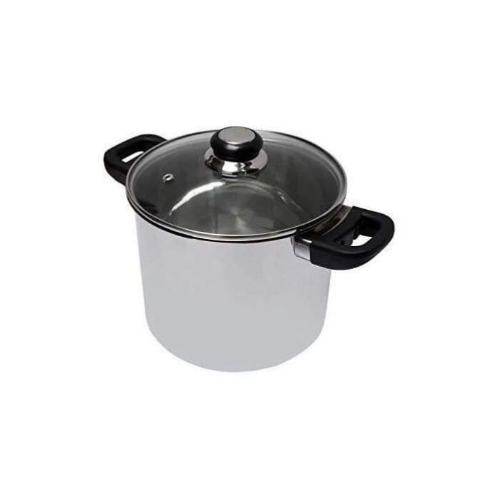 BAUMALU Traiteur inox + couvercle verre Saphir bakÈlite - 24 cm