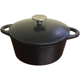 Cocotte en fonte - BAUMALU - 336407 - Ronde 26 cm - Noir mat