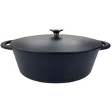 Cocotte en fonte - BAUMALU - 336408 - Ovale 33 cm - Noir mat