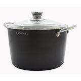 Batterie de cuisine - Tous feux dont induction - Baumalu - Aluminium forgé - Anti-adhésif - 4 pieces - Noir