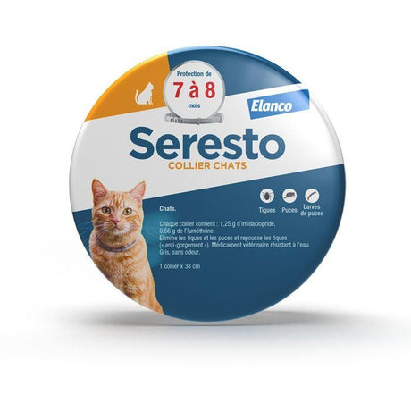 SERESTO Chat Collier Anti-Puces et Anti-Tiques - Protection 7a 8 mois