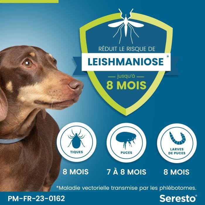 SERESTO Chien Collier Anti-Puces et Anti-Tiques -8kg 1 unité