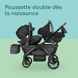 BEBECONFORT HELIOS, Poussette double, tout terrain, compact et pliable, Chariot, de 0 a 4 ans,0 a 22 kg,MINERAL GRAPHITE