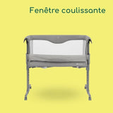 BEBECONFORT AMARA, Cododo, pliant, 2 en 1, Berceau confortable, 4 roues, pliage rapide, 0-6mois,0 a 9kg, tinted graphite
