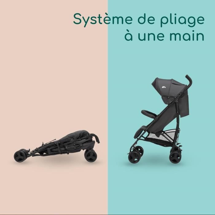 BEBECONFORT DUSK Poussette compacte, 1ere âge, ultra compacte, pliage facile, naissance a 4 ans, jusqu'a 22 kg  MINERAL GRAPHITE