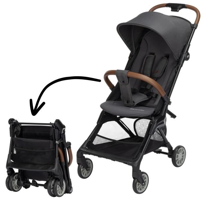 BEBECONFORT Poussette cabine Zephir, 1ere âge, ultra compacte, pliage facile, naissance a 4 ans, jusqu'a 22 kg  Mineral Graphite