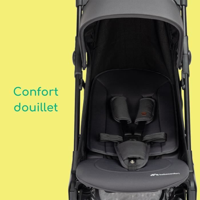 BEBECONFORT Poussette cabine Zephir, 1ere âge, ultra compacte, pliage facile, naissance a 4 ans, jusqu'a 22 kg  Mineral Graphite