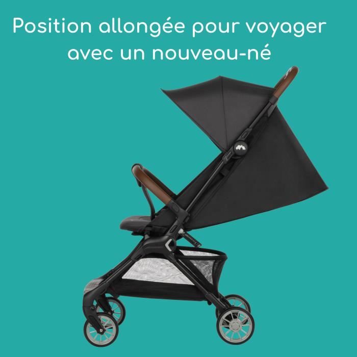 BEBECONFORT Poussette cabine Zephir, 1ere âge, ultra compacte, pliage facile, naissance a 4 ans, jusqu'a 22 kg  Mineral Graphite