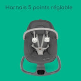 BEBECONFORT JOLANA, Transat balancelle, confortable, détection de mouvements, De 0 a 9 mois (9kg)  TINTED GRAPHITE