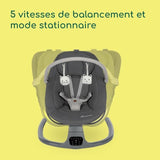 BEBECONFORT JOLANA, Transat balancelle, confortable, détection de mouvements, De 0 a 9 mois (9kg)  TINTED GRAPHITE