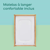 BEBECONFORT DAISY, Table a langer bois,matelas a langer inclus, facile a nettoyer, durable, De 0 a 12 mois (11kg)  bois naturel