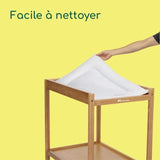 BEBECONFORT DAISY, Table a langer bois,matelas a langer inclus, facile a nettoyer, durable, De 0 a 12 mois (11kg)  bois naturel