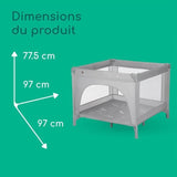 BEBECONFORT ADONIS, Parc-Lit, 2en1, ouverture sur le côté,spacieux, idéal pour voyager, léger, De 0 a 3 ans (15kg)  Mineral gray