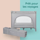 BEBECONFORT ADONIS, Parc-Lit, 2en1, ouverture sur le côté,spacieux, idéal pour voyager, léger, De 0 a 3 ans (15kg)  Mineral gray
