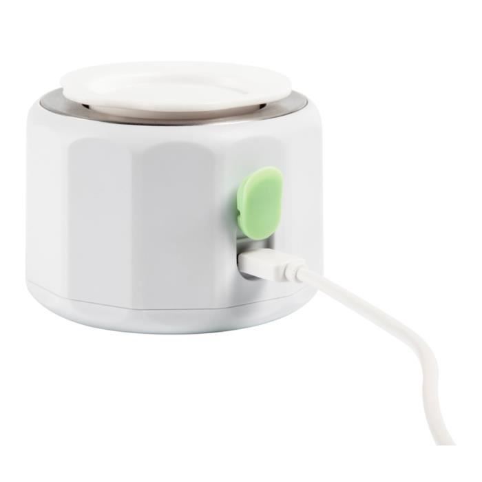 BEBECONFORT Chauffe biberon digital de poche, rapide, format voyage, ultra compact, écran lcd, 4 niveaux de température