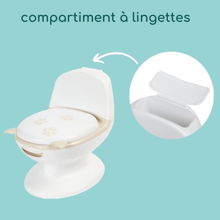 BEBECONFORT Mini Toilette Renard, Toilette d'apprentissage de la propreté pour bébé, 1 - 4 ans, 0 - 20 kg, Sand Fox