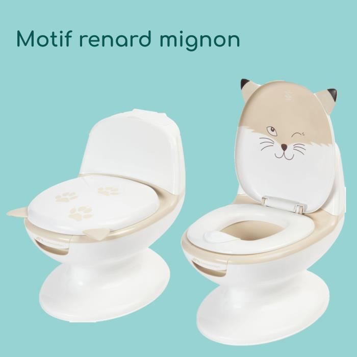 BEBECONFORT Mini Toilette Renard, Toilette d'apprentissage de la propreté pour bébé, 1 - 4 ans, 0 - 20 kg, Sand Fox
