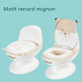 BEBECONFORT Mini Toilette Renard, Toilette d'apprentissage de la propreté pour bébé, 1 - 4 ans, 0 - 20 kg, Sand Fox